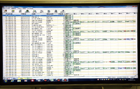 バーコードによる進行管理盤